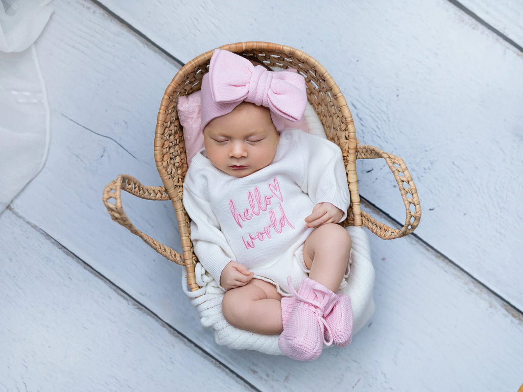 Soft Pink Romper & Blanket Bundle (Personalisation Available)