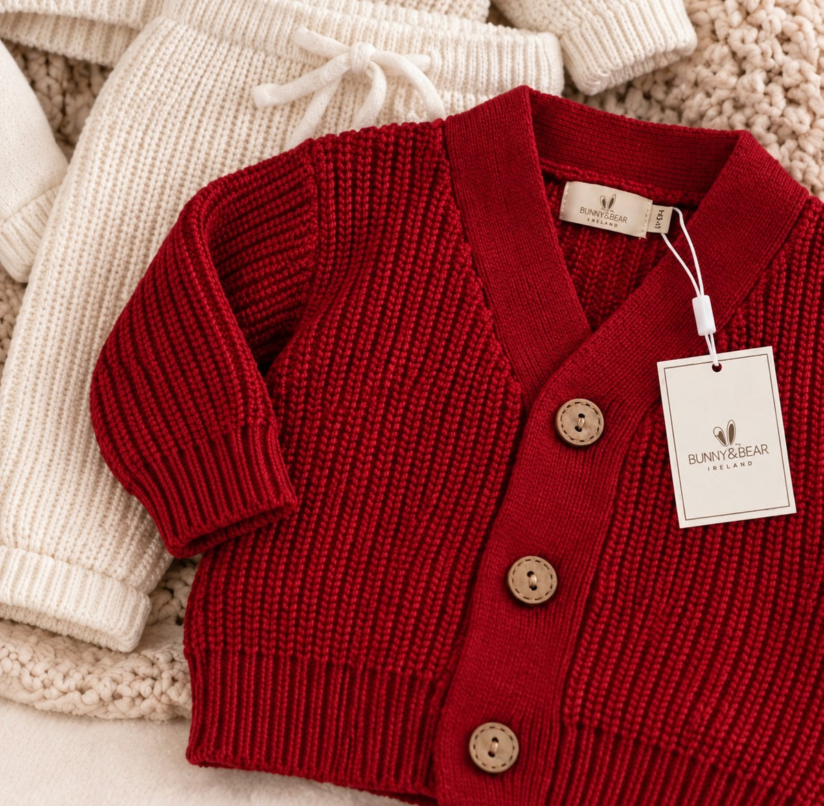 Personalised Red Knit Christmas Cardigan Bundle
