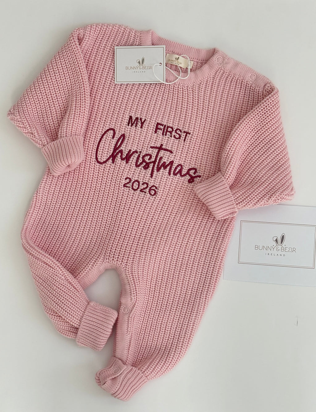 Cozy Christmas Onesie - Soft Pink