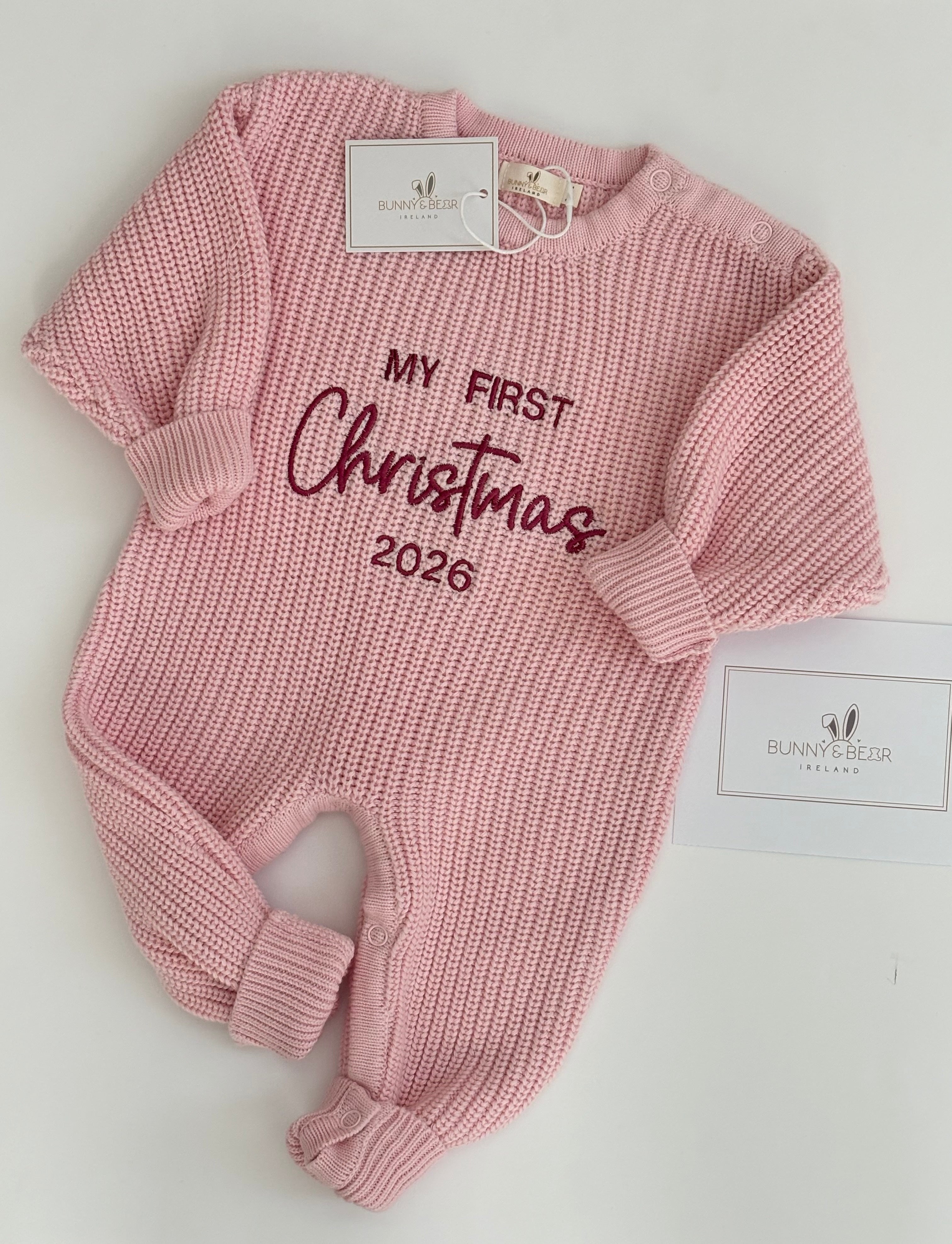 Cozy Christmas Onesie - Soft Pink
