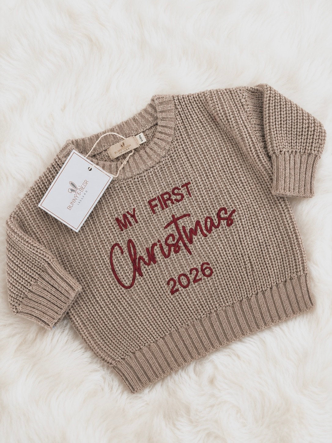 My First Christmas Jumper - Taupe