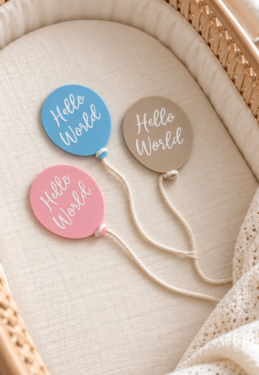 Acrylic Newborn Announcement Sign