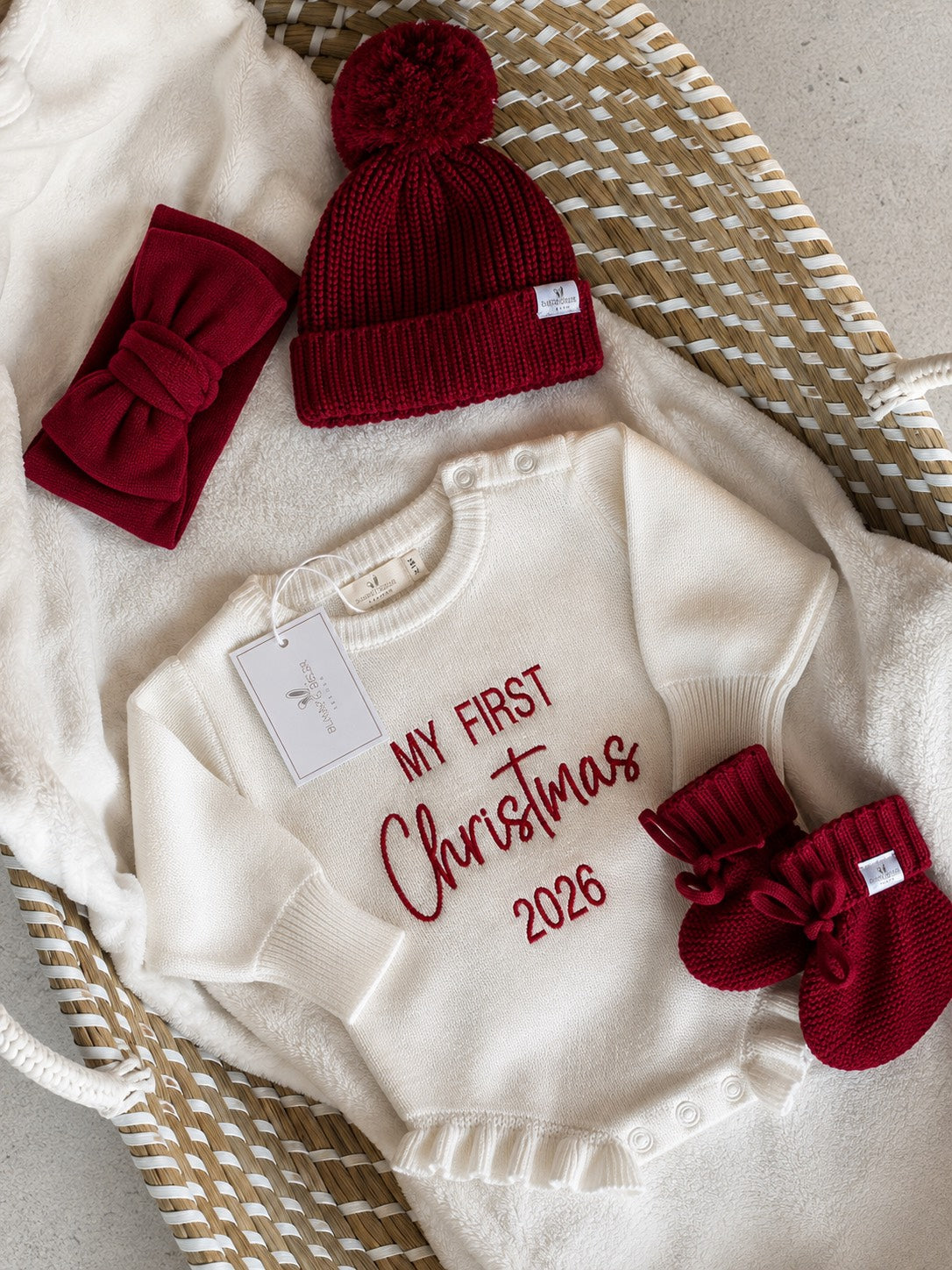 First Christmas Frill Romper Bundle (Personalisation Available)