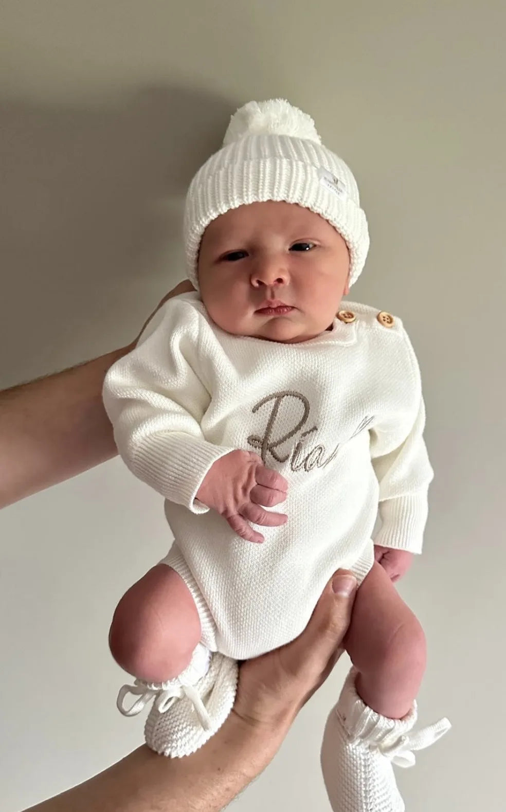 Ivory Button Romper Bundle (Personalisation Available)