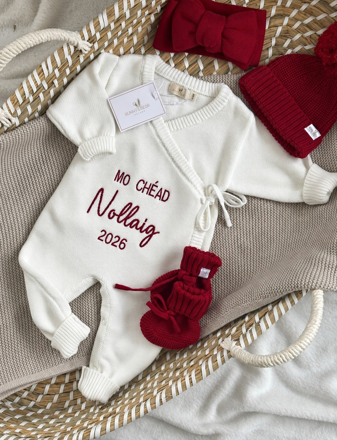 My First Christmas Wrap Romper (In English or Irish)