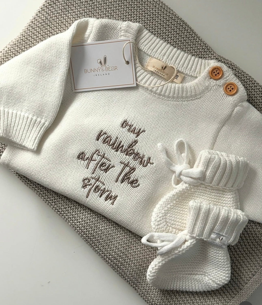 Ivory Button Romper Bundle (Personalise or add your own text)