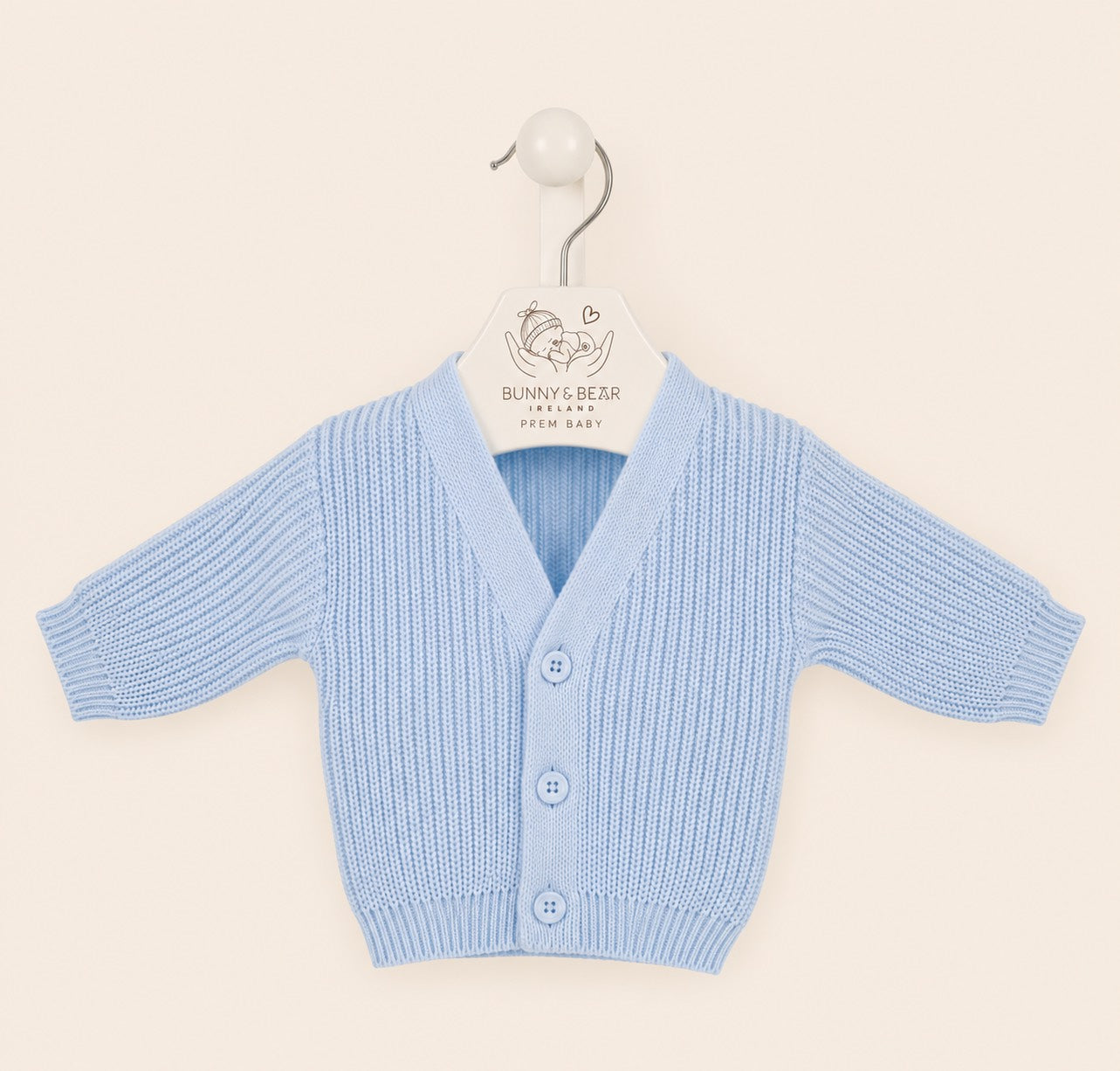 Knitted Ribbed Premature Baby Cardigan