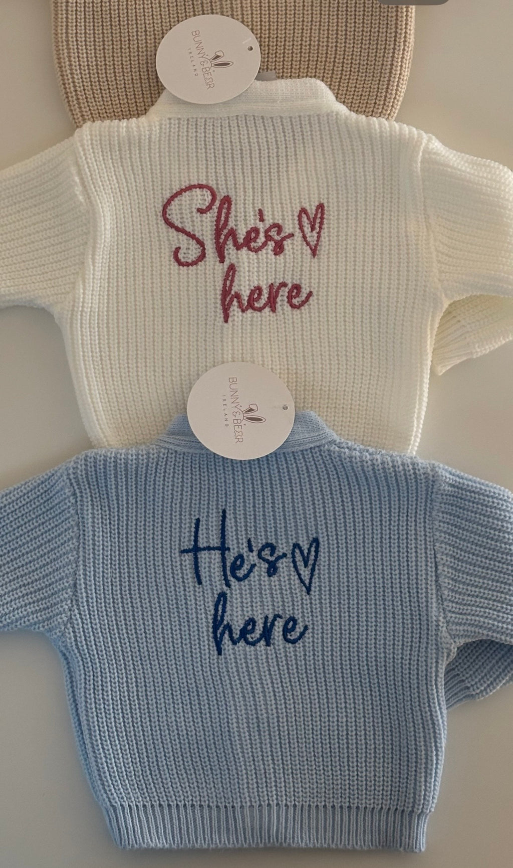 Knit Cardigan (Colour Options & Personalisation Available)