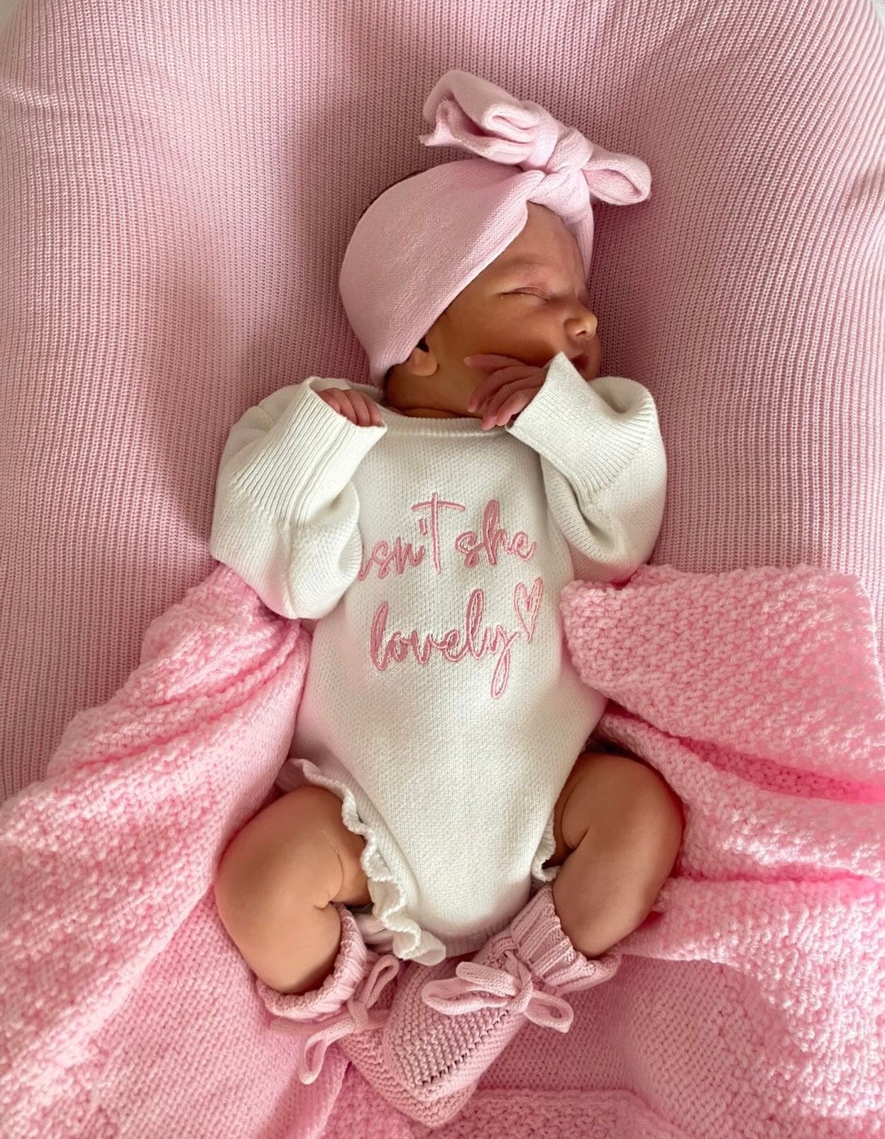 Soft Pink Frill Romper Bundle (Personalisation Available)
