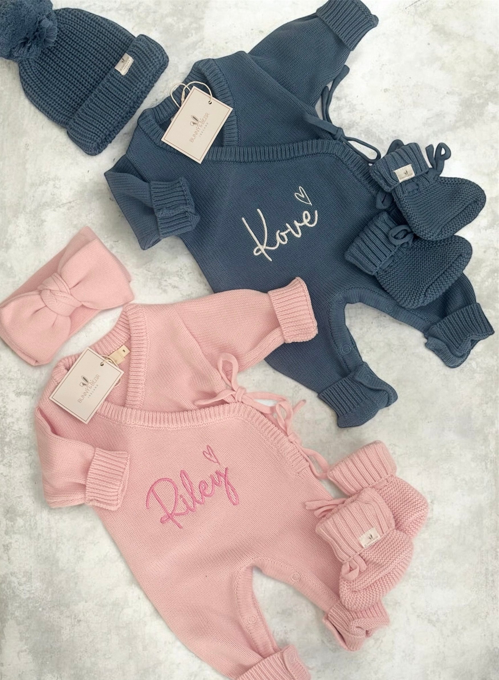 Twin Wrap Rompers (Coloured Option)