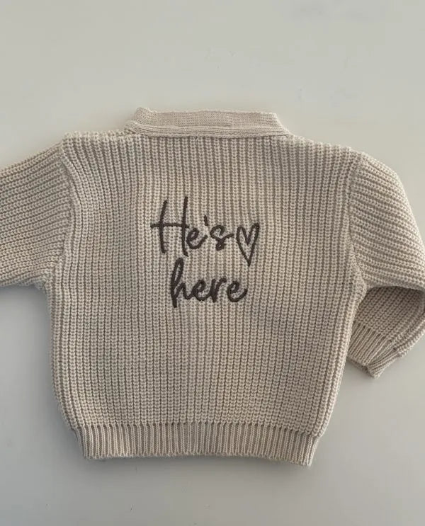 Knit Cardigan (Colour Options & Personalisation Available)