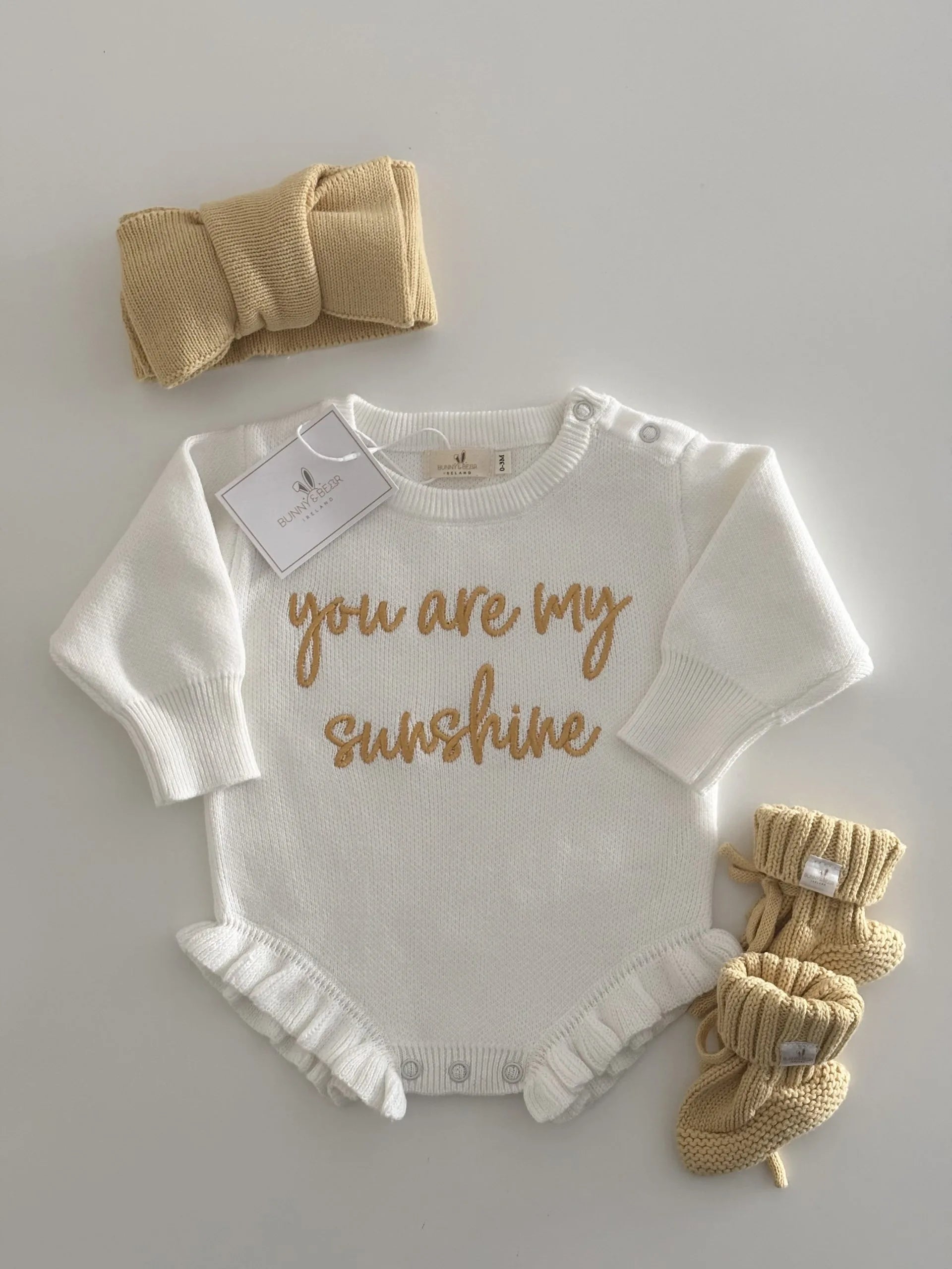 Ochre Frill Romper Bundle (Personalisation Available)