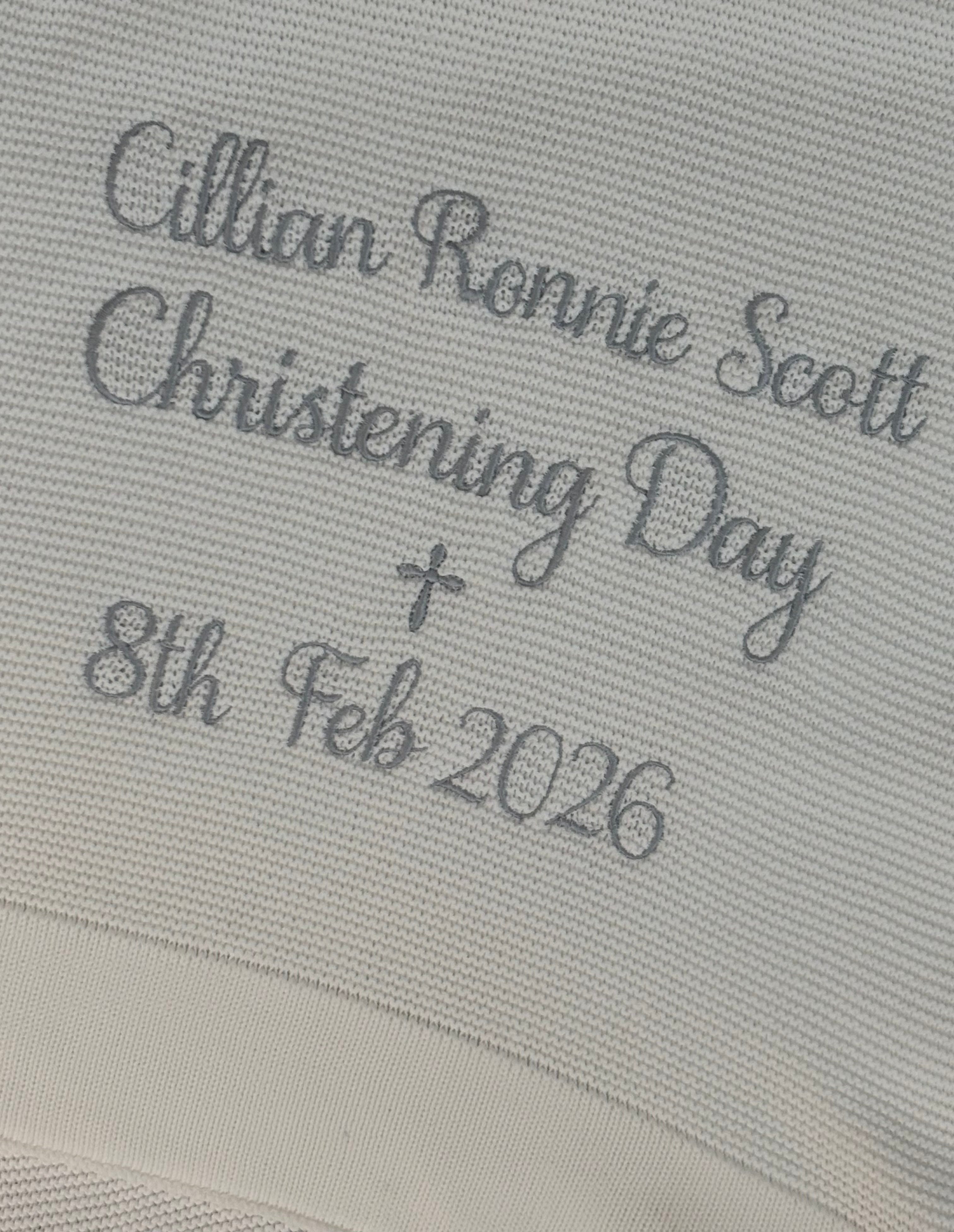 Christening Shawl (Personalisation Available)