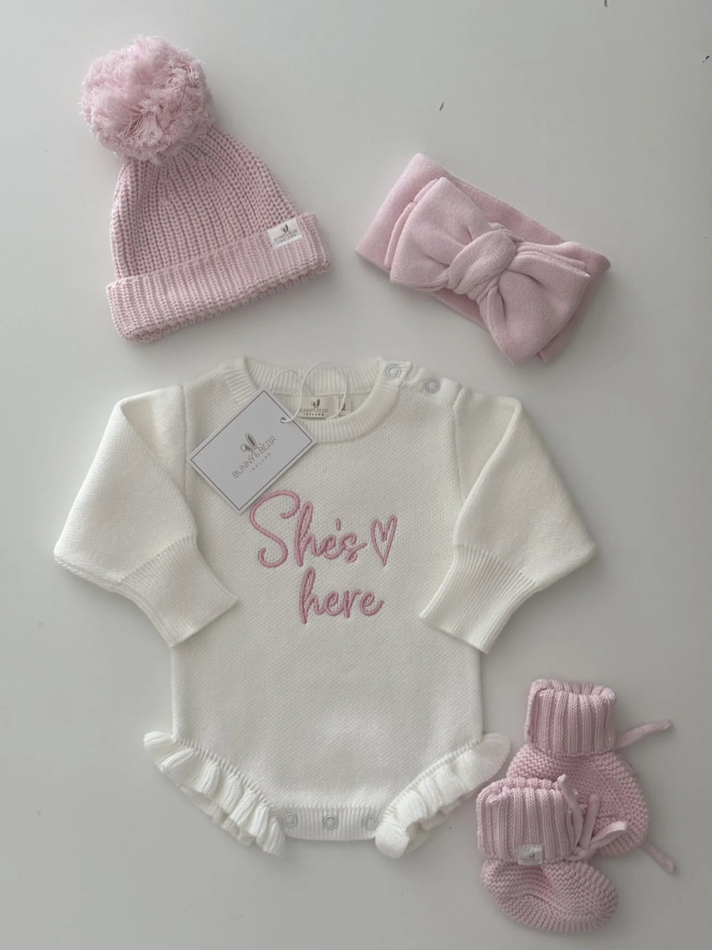 Soft Pink Romper & Blanket Bundle (Personalisation Available)