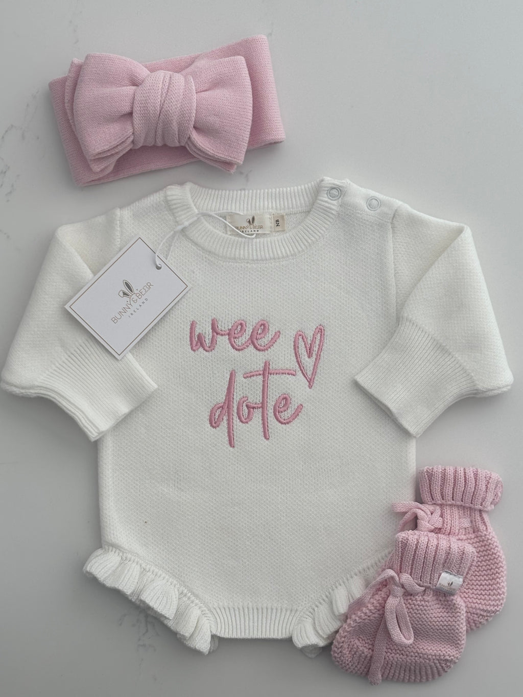 Soft Pink Frill Romper Bundle (Personalisation Available)