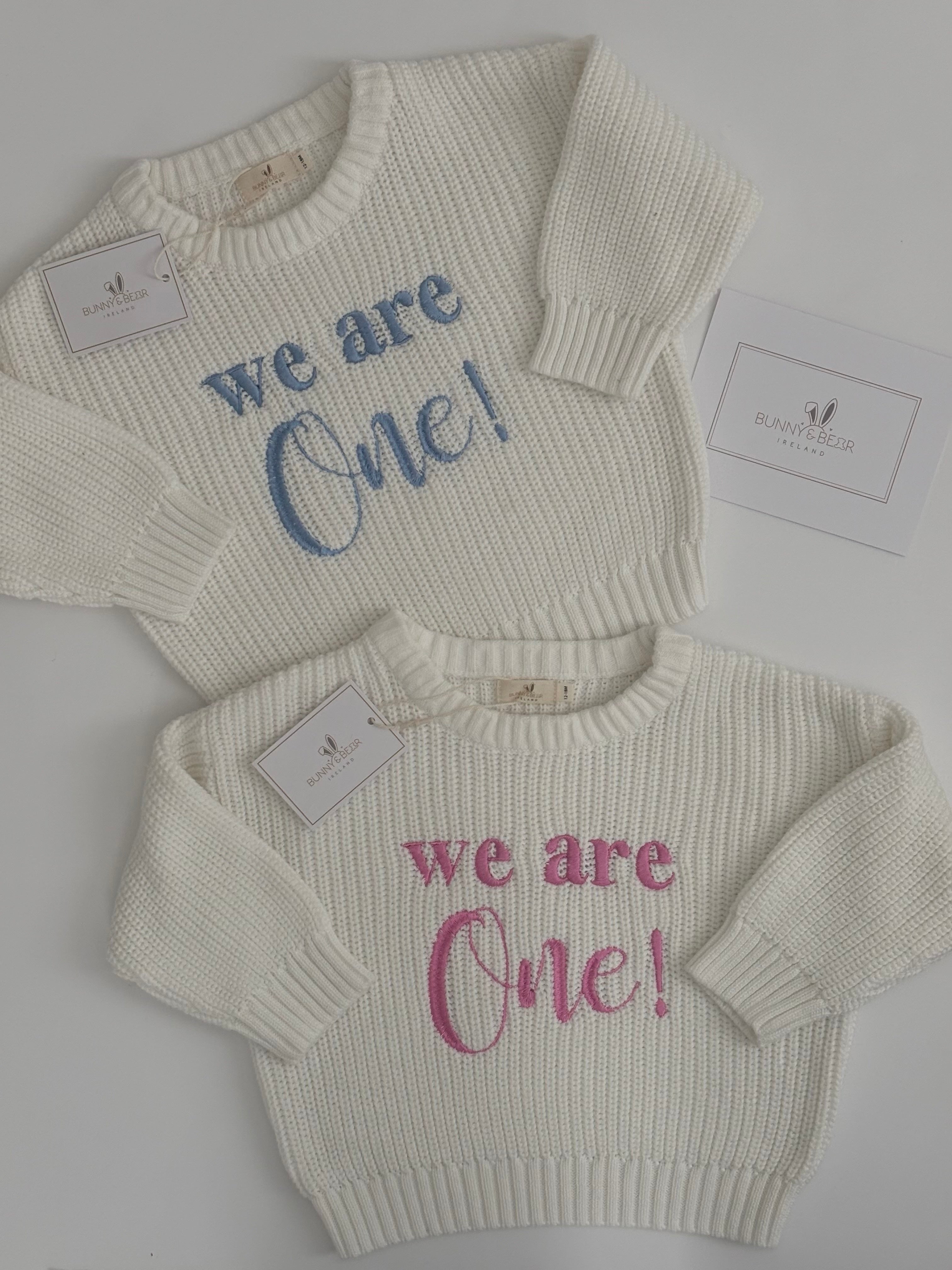 Twins 1st Birthday Sweaters x2