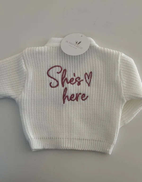 Knit Cardigan (Colour Options & Personalisation Available)