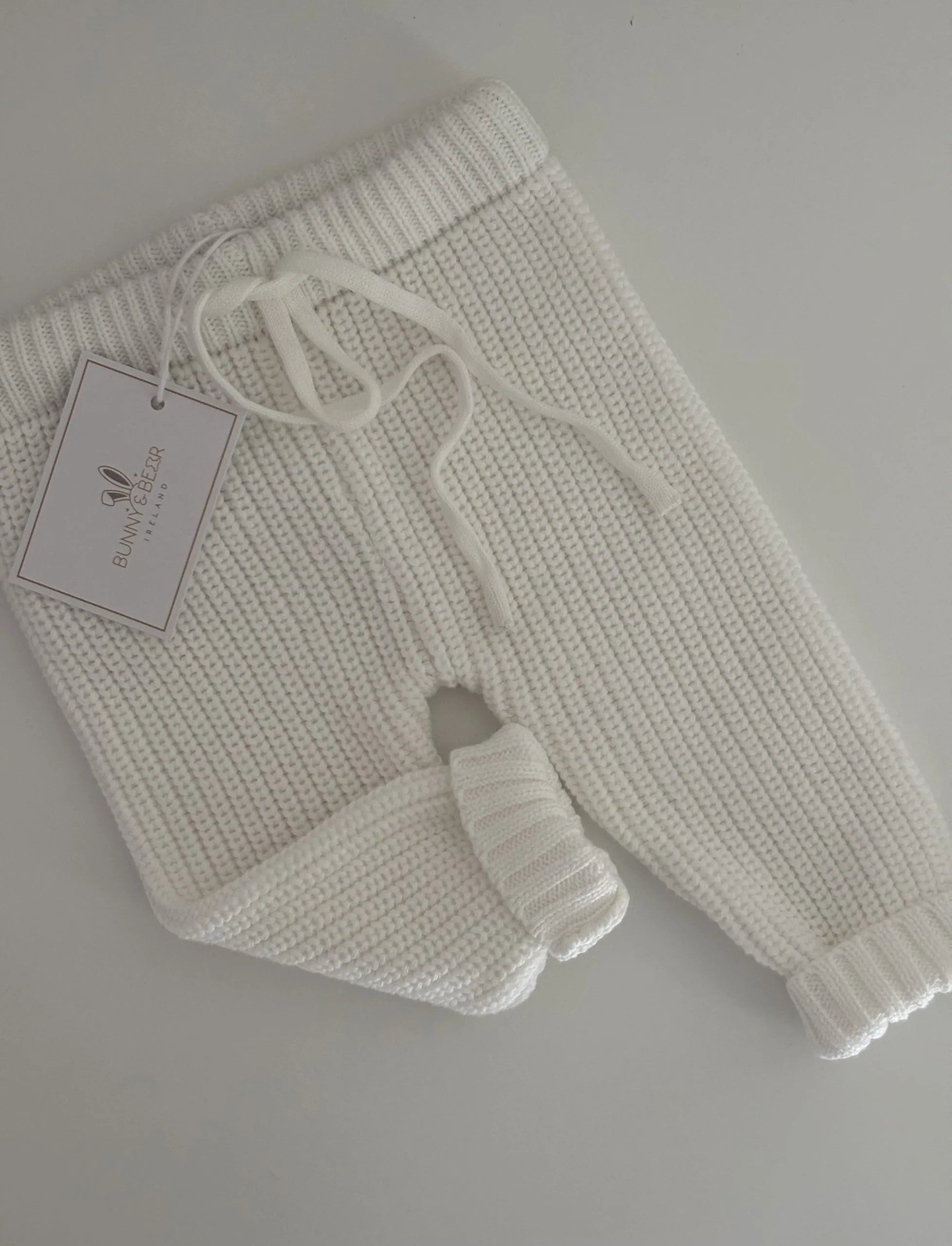 Ivory Knitted Long Pants