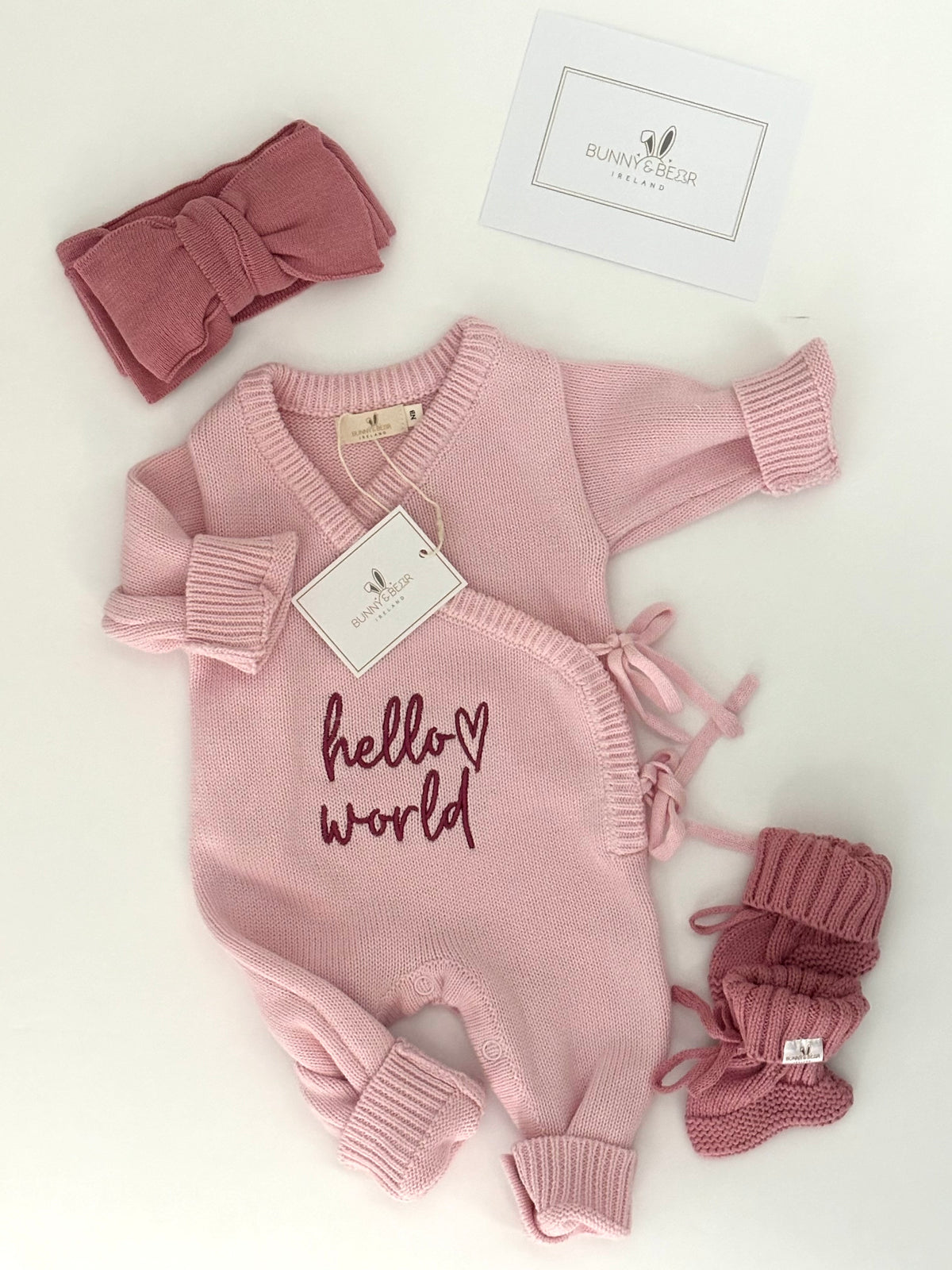 Soft Pink Wrap Romper (Option to Personalise)