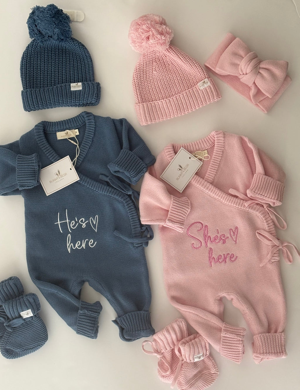 Twin Wrap Rompers (Coloured Option)