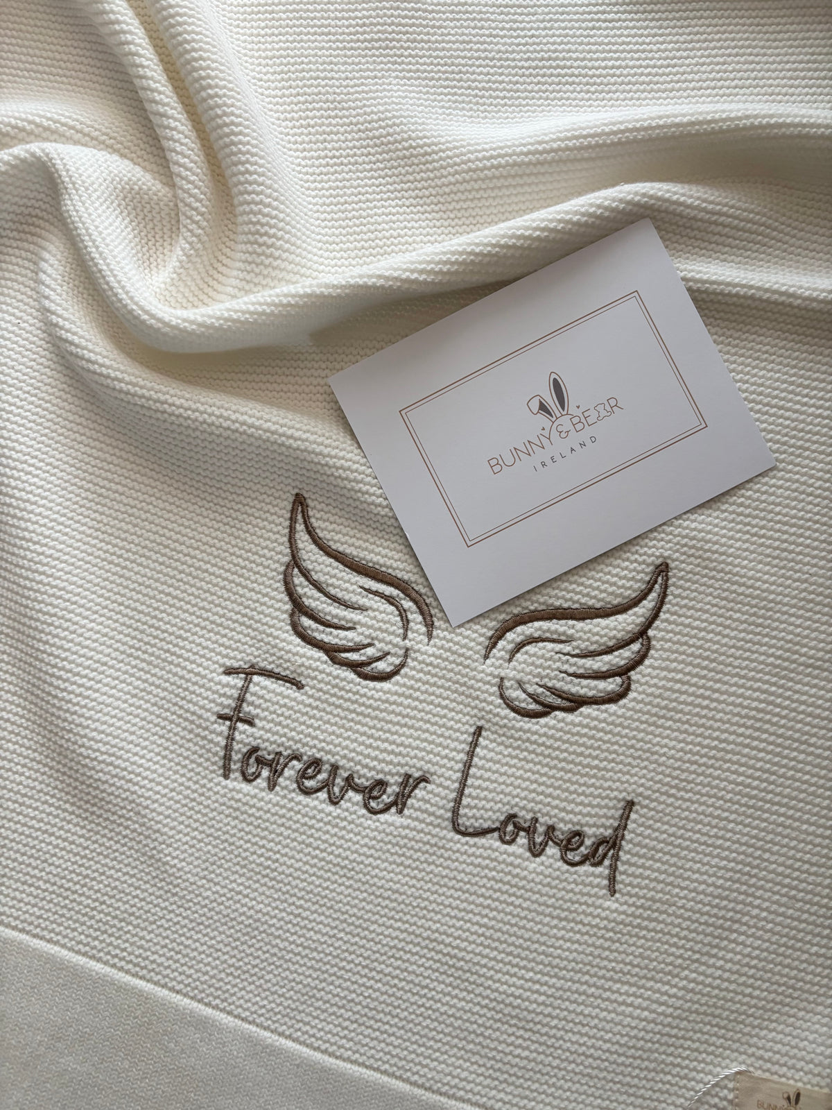 Forever Loved - Embroidered Baby Loss Remembrance Blanket