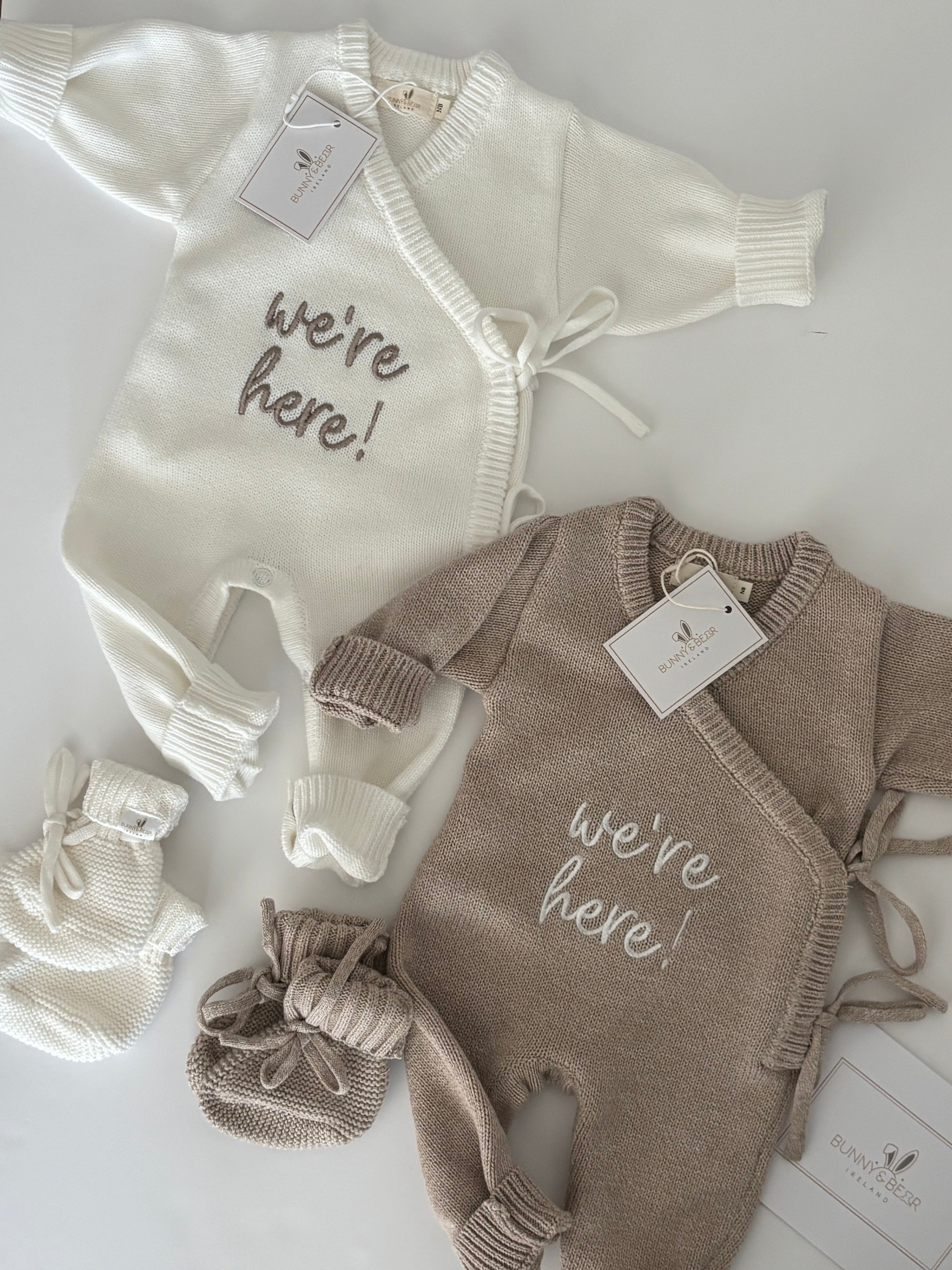Twin Wrap Rompers (Neutral Option)