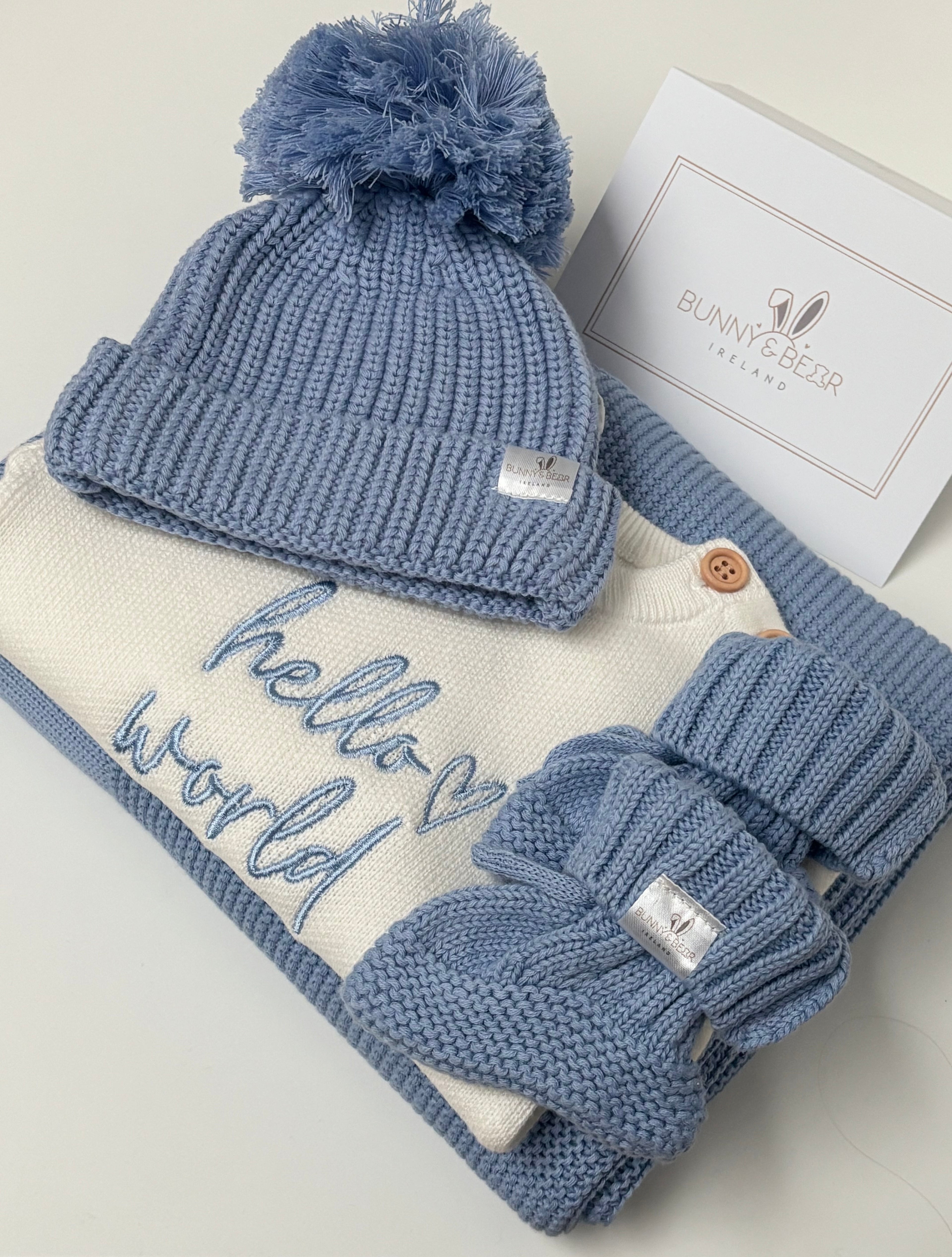 Sea Blue Button Romper Bundle (Personalisation Available)