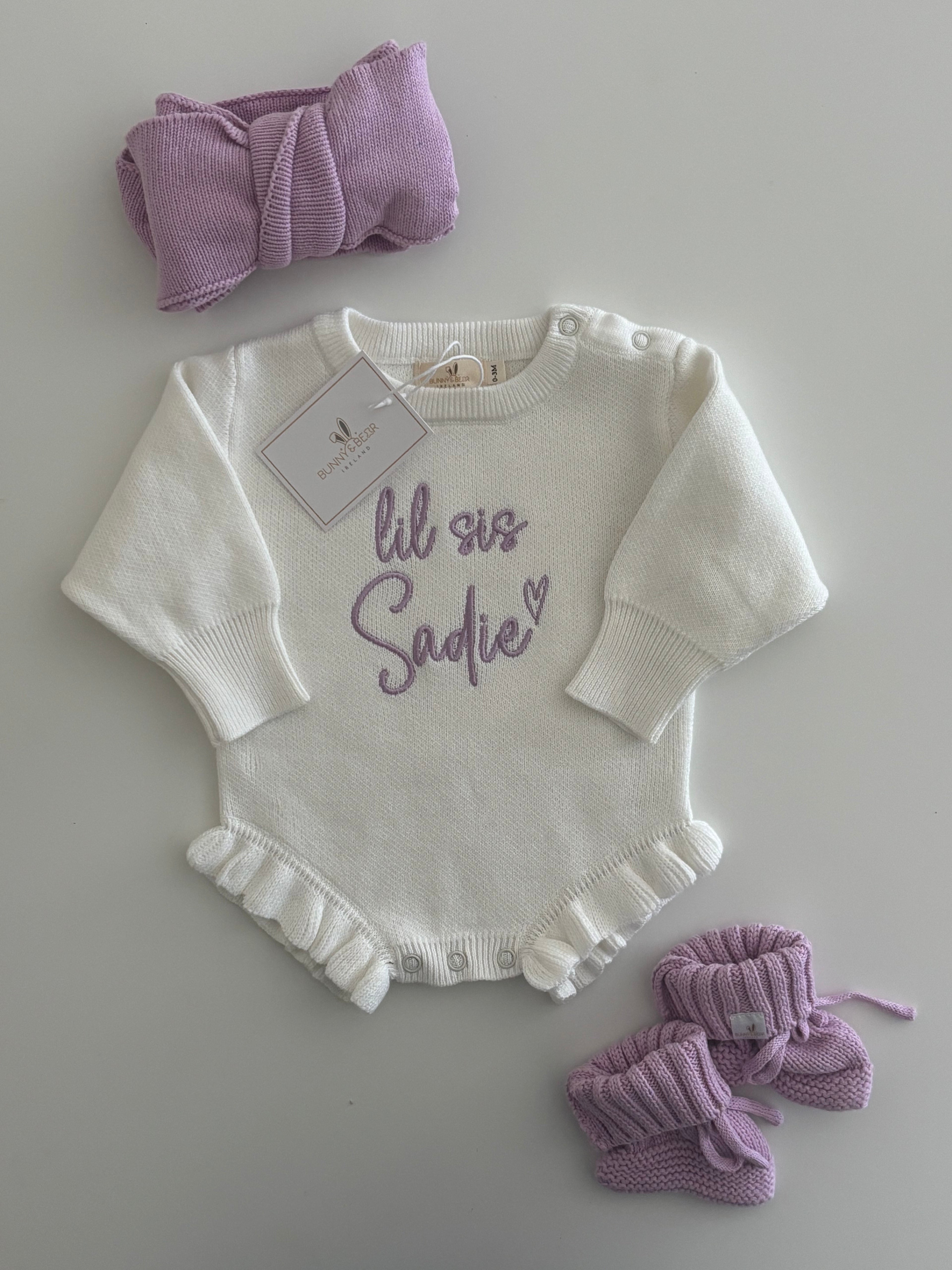 Orchid Frill Romper Bundle (Personalisation Available)