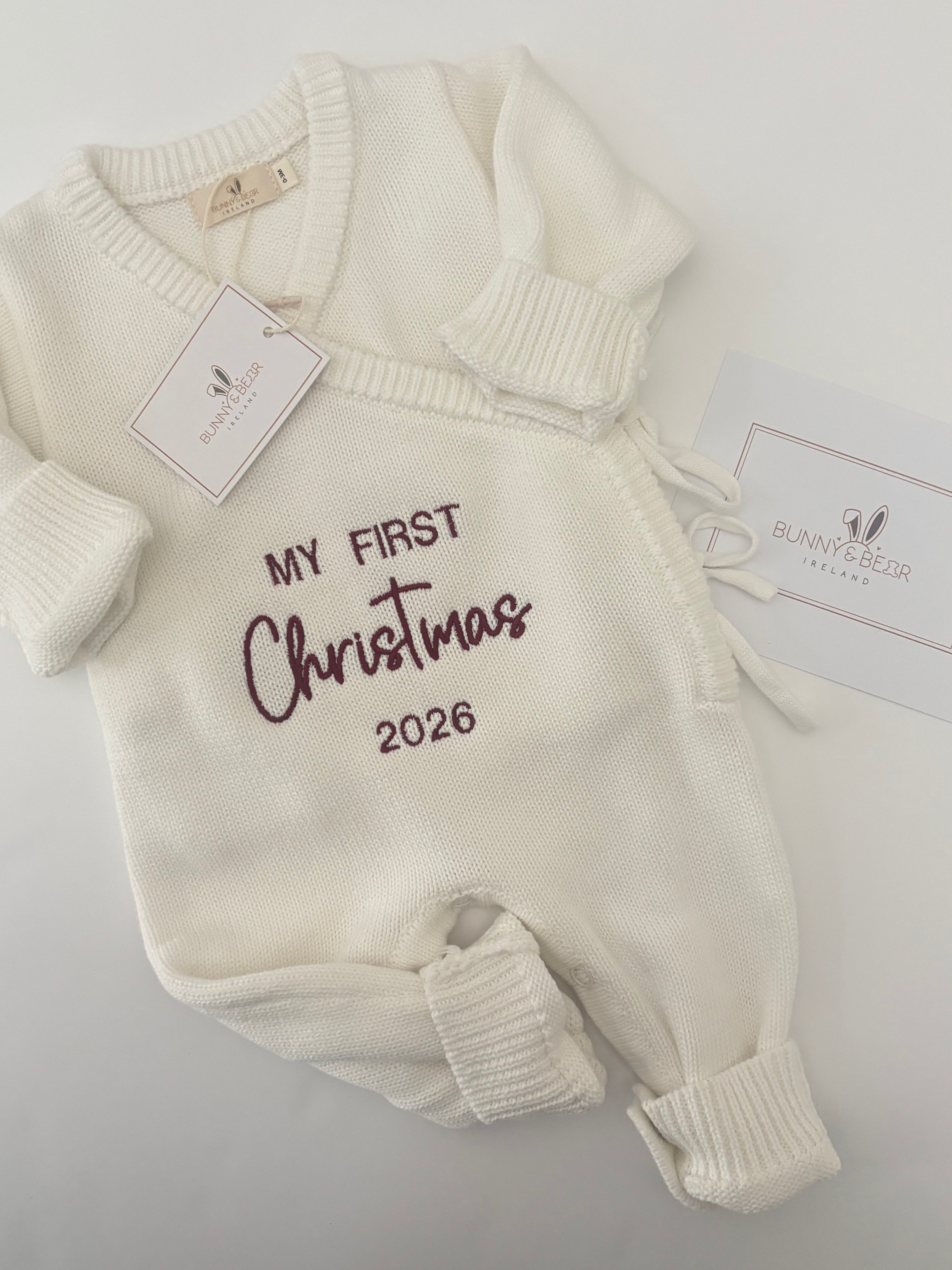 My First Christmas Wrap Romper