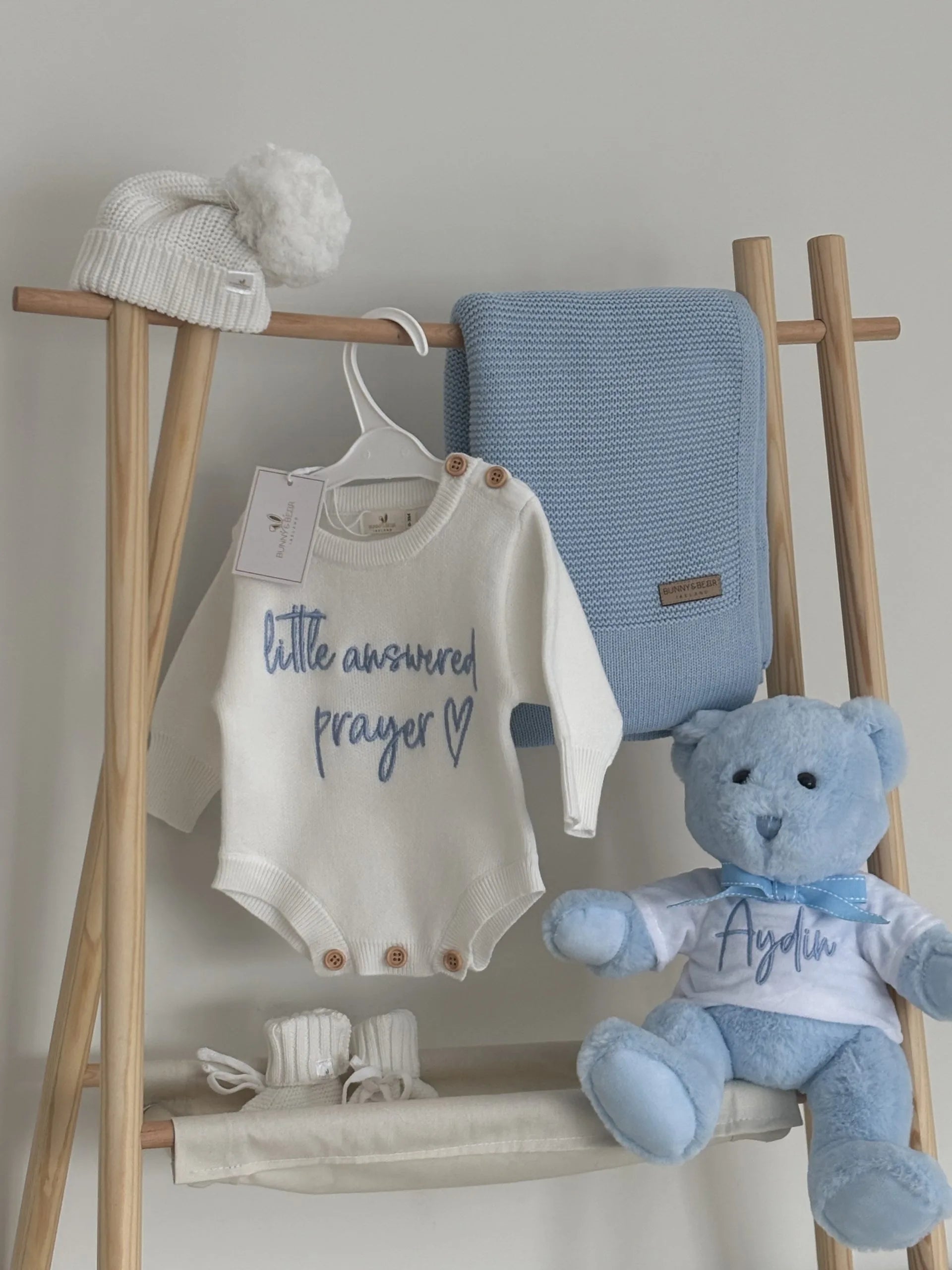 The Complete Bunny and Bear Newborn Gift Box (Colour Options & Personalisation Available)