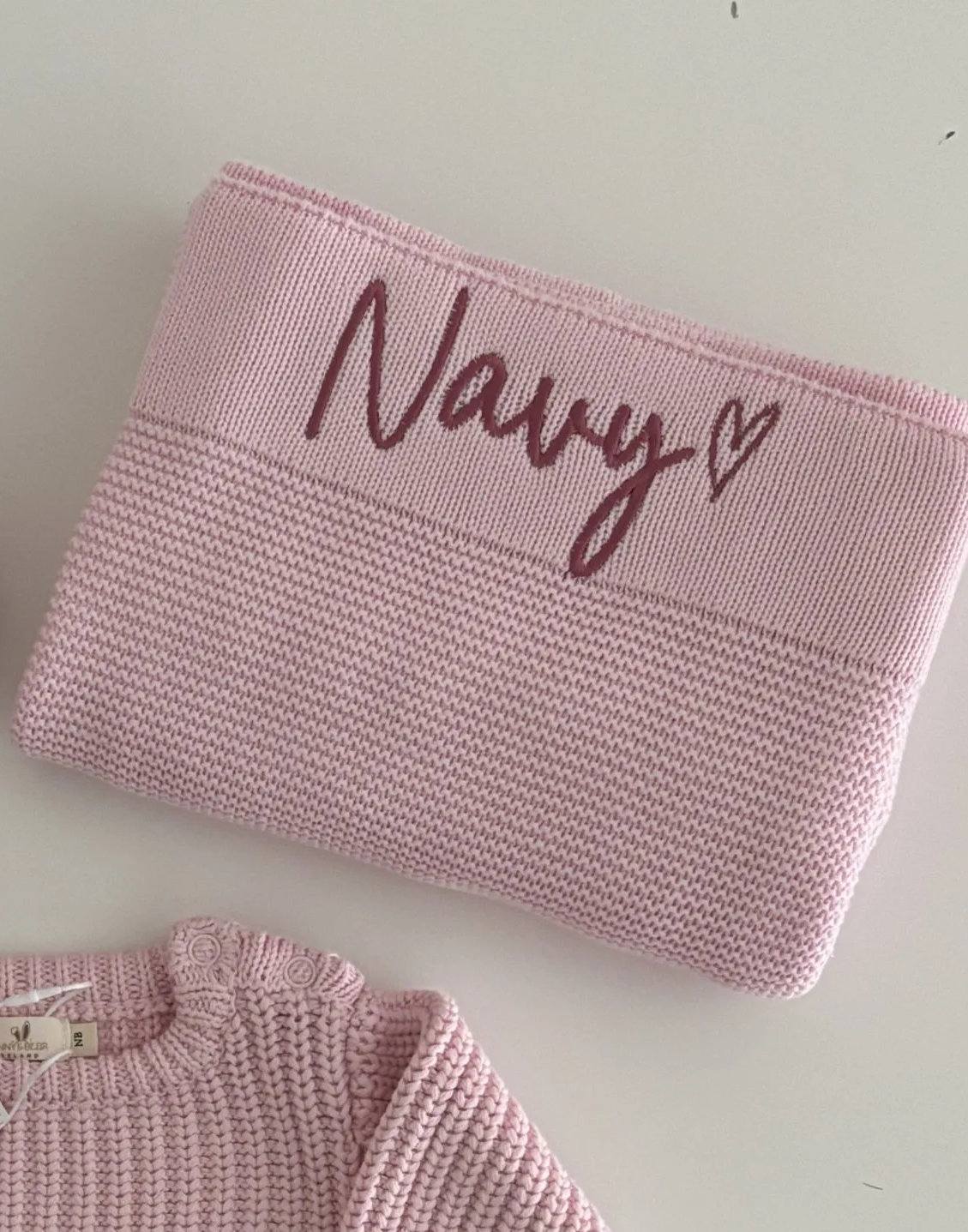 Cotton Knit Blanket (Colour Options & Personalisation Available)