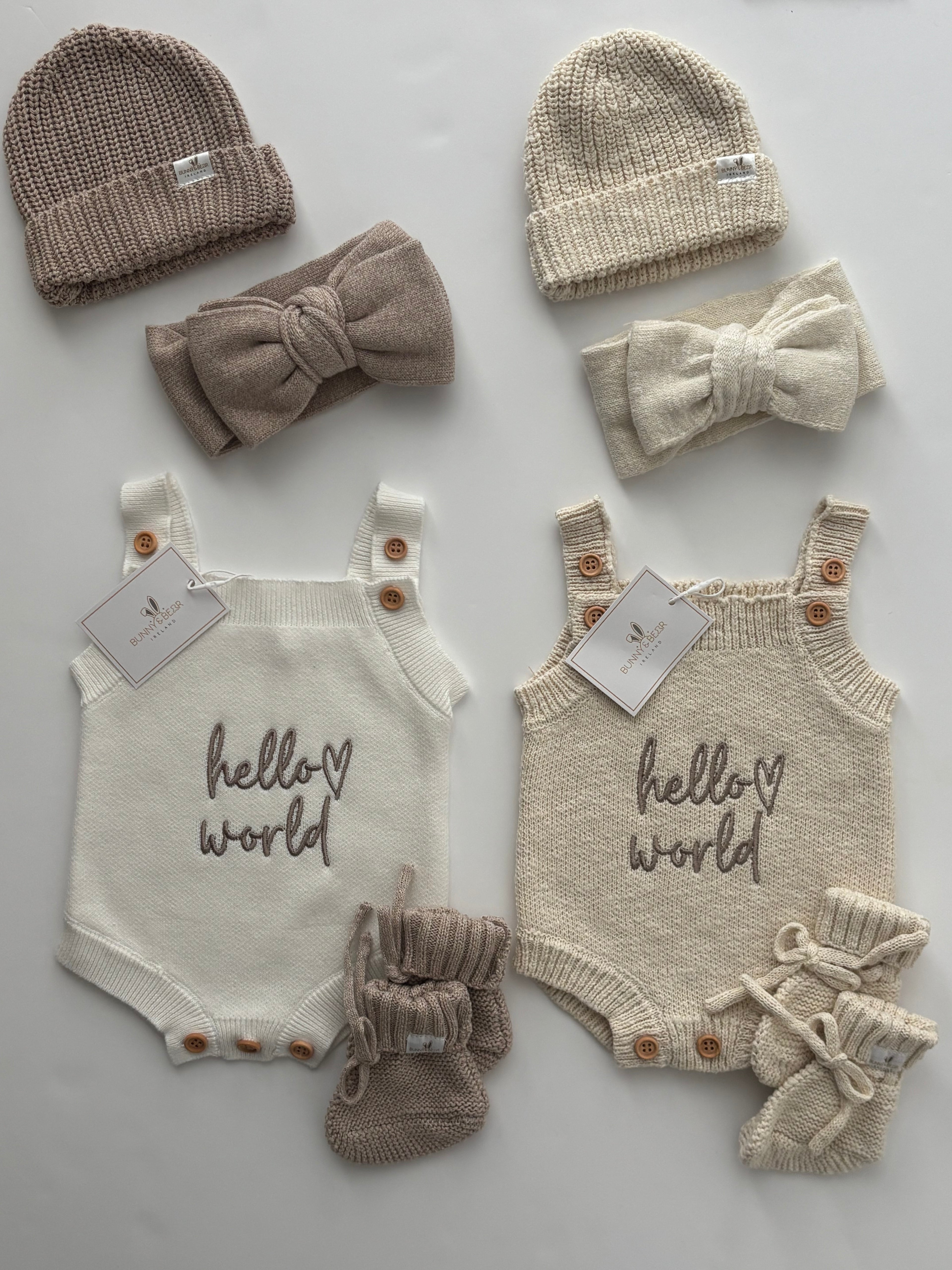 Newborn Neutral Summer Rompers