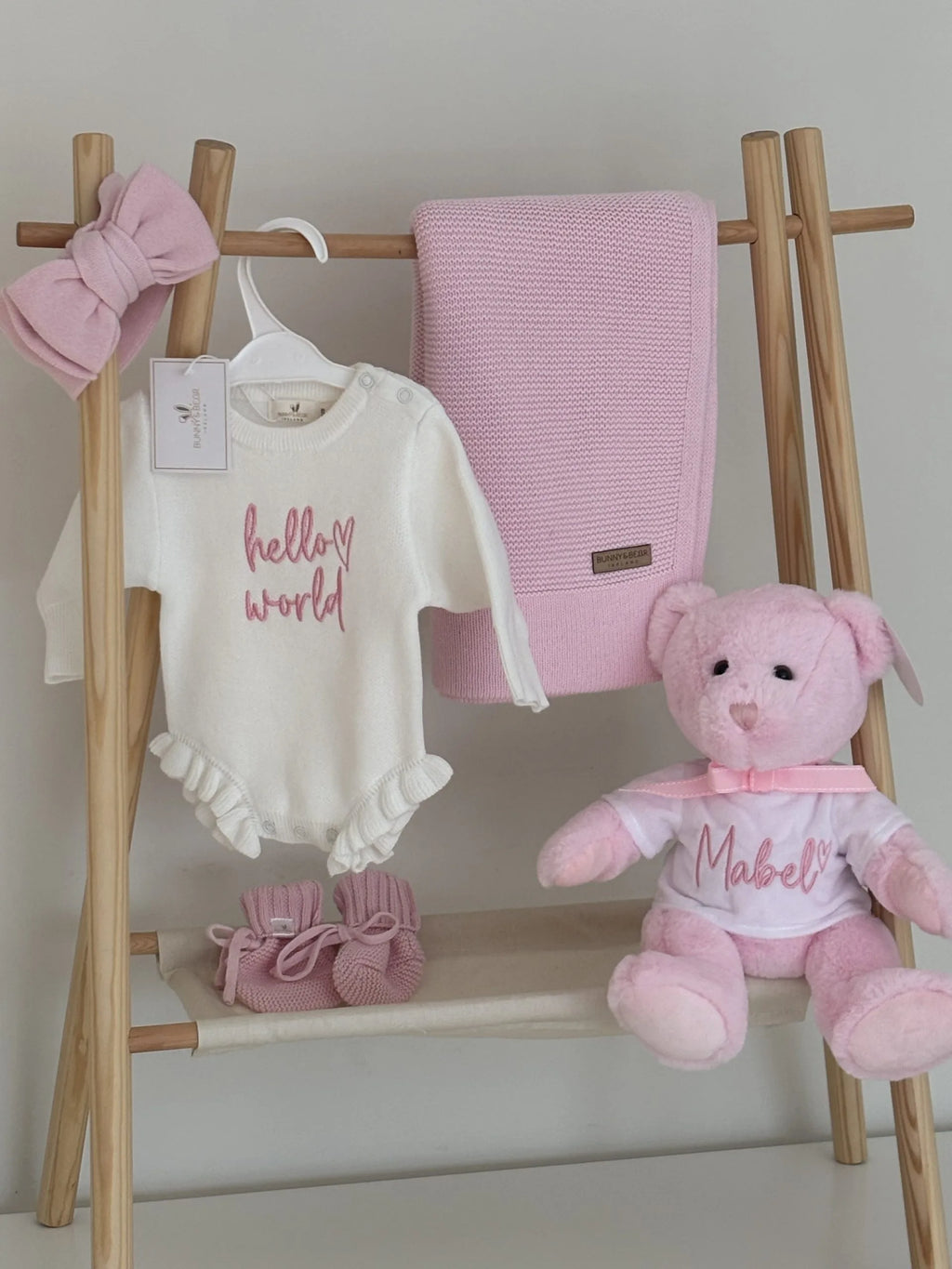 The Complete Bunny and Bear Newborn Gift Box (Colour Options & Personalisation Available)