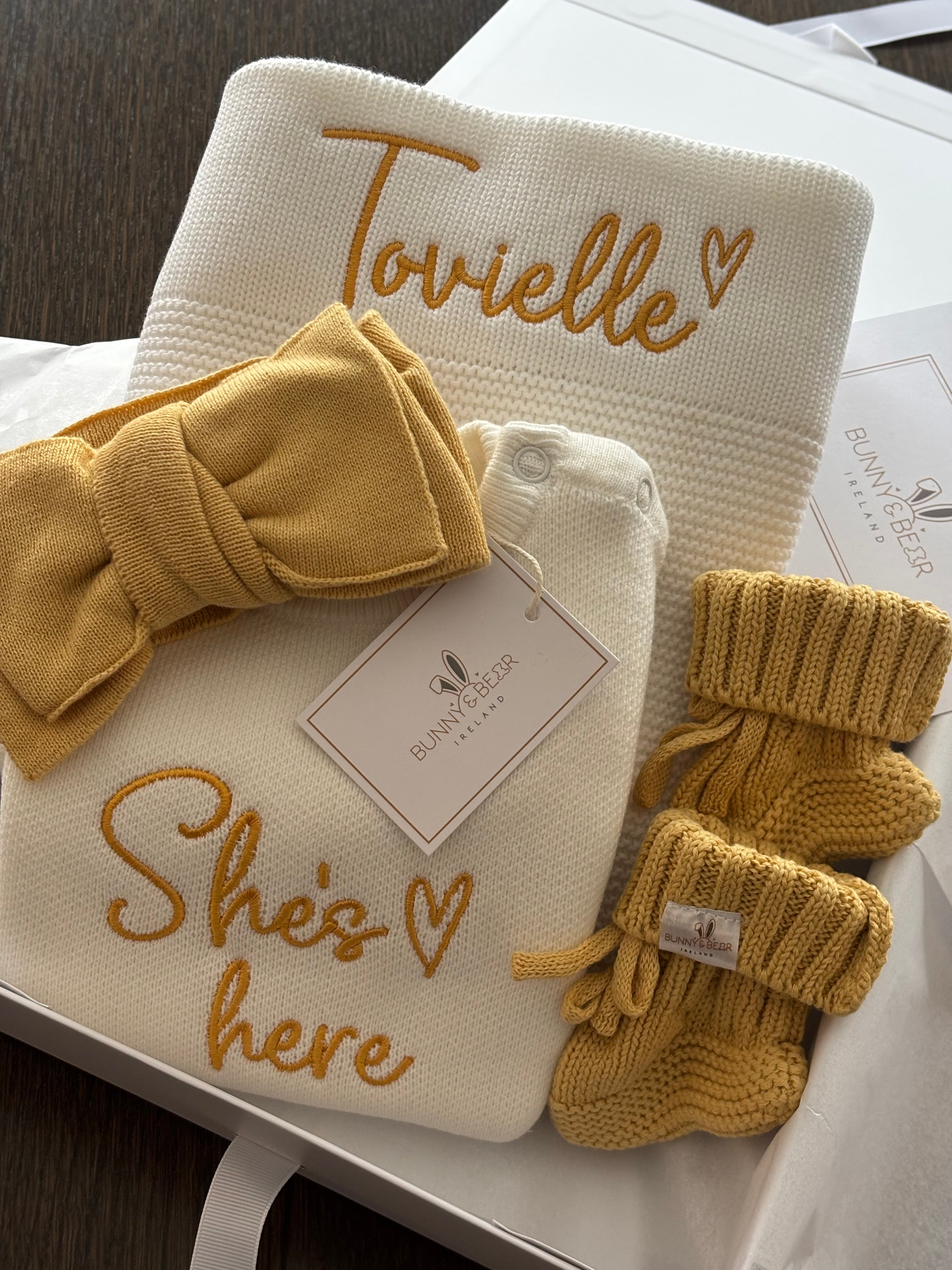 Ochre Frill Romper Bundle (Personalisation Available)
