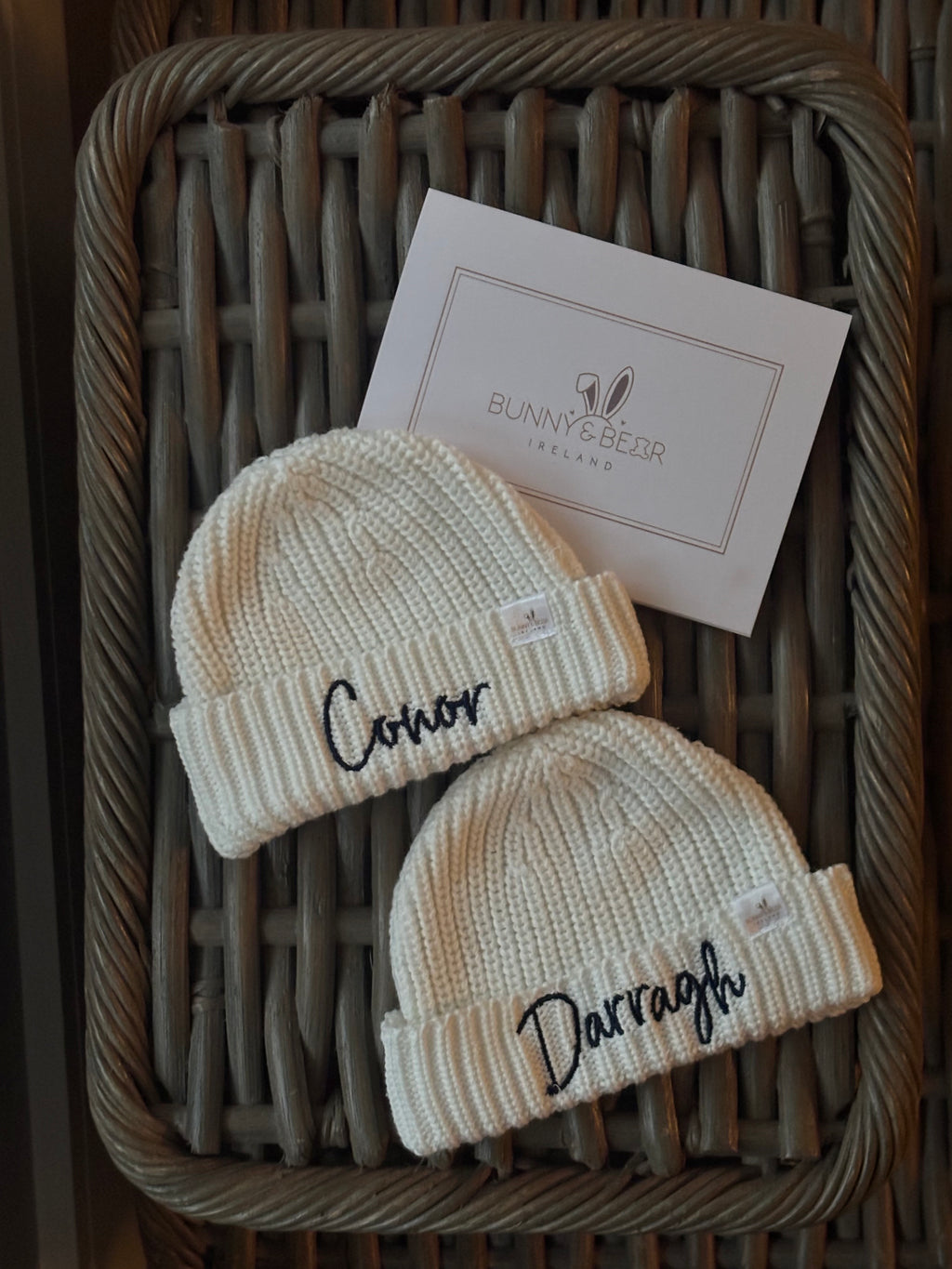 Personalised Knitted Beanie Hats (Colour Options Available)