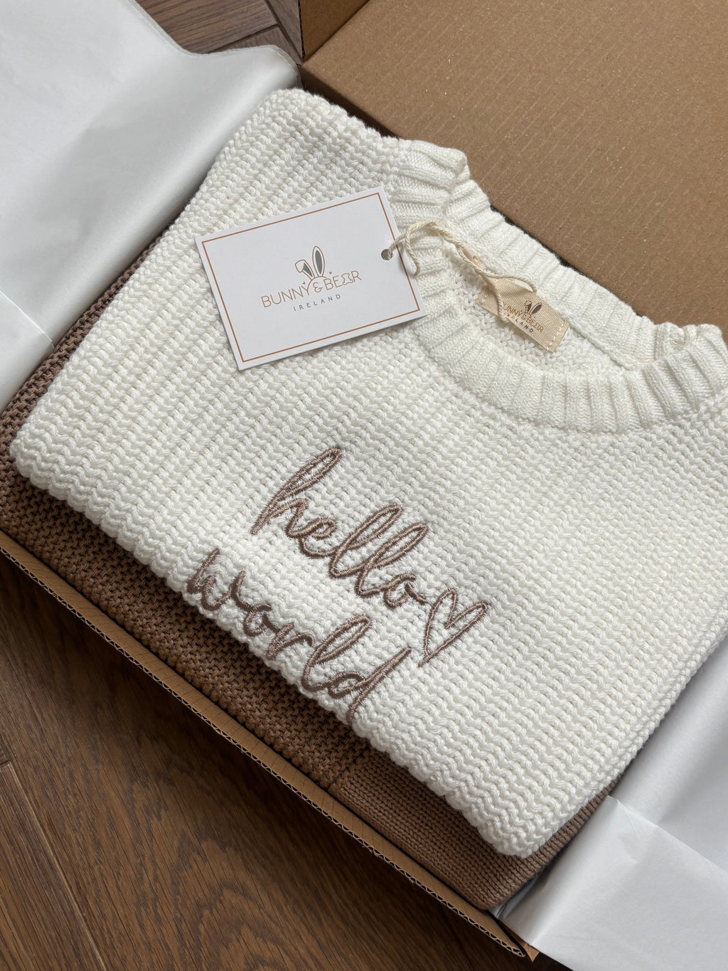*New* Chunky Knit Jumper and Blanket Bundle (Ivory & Taupe)