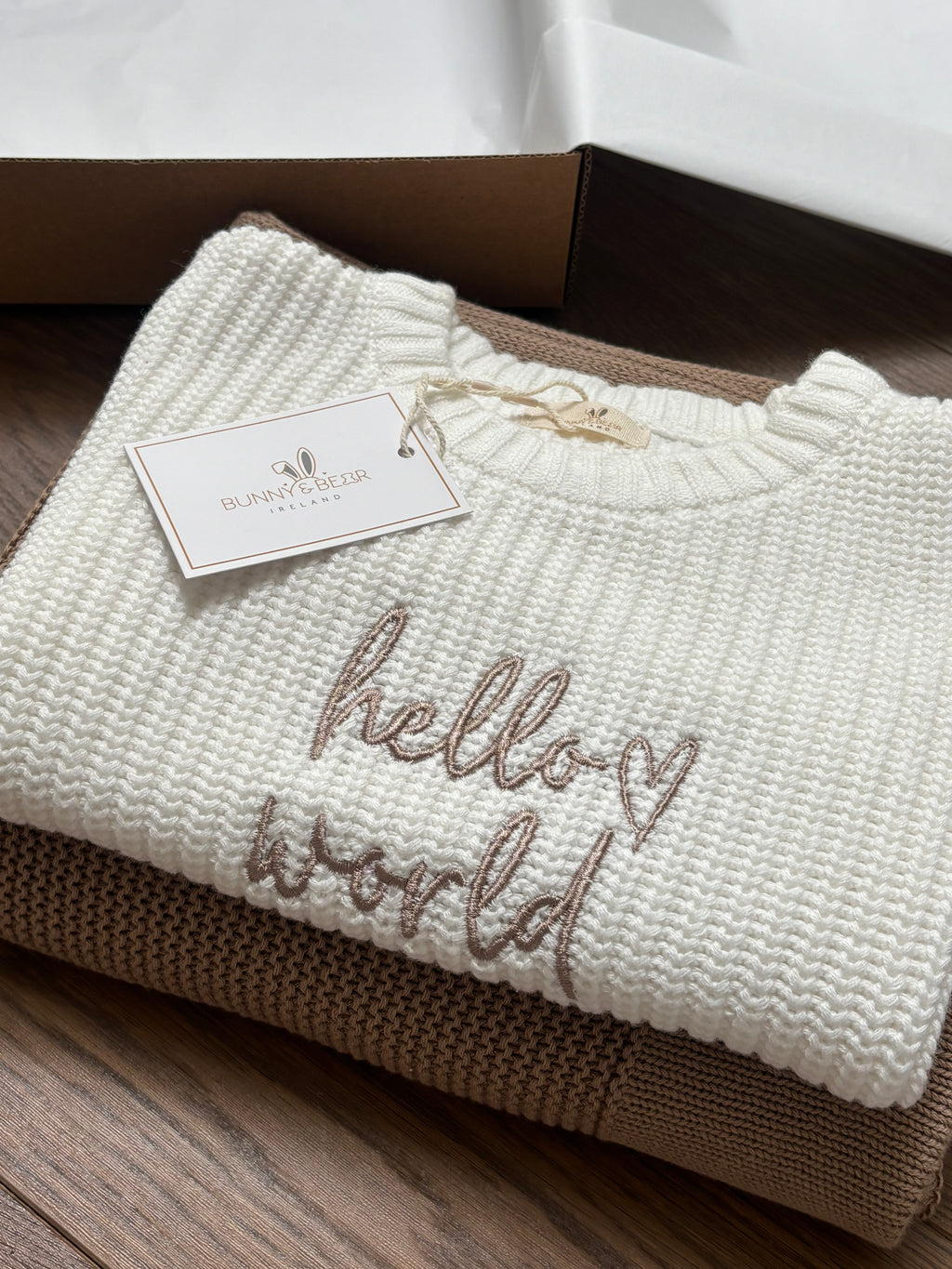 *New* Chunky Knit Jumper and Blanket Bundle (Ivory & Taupe)
