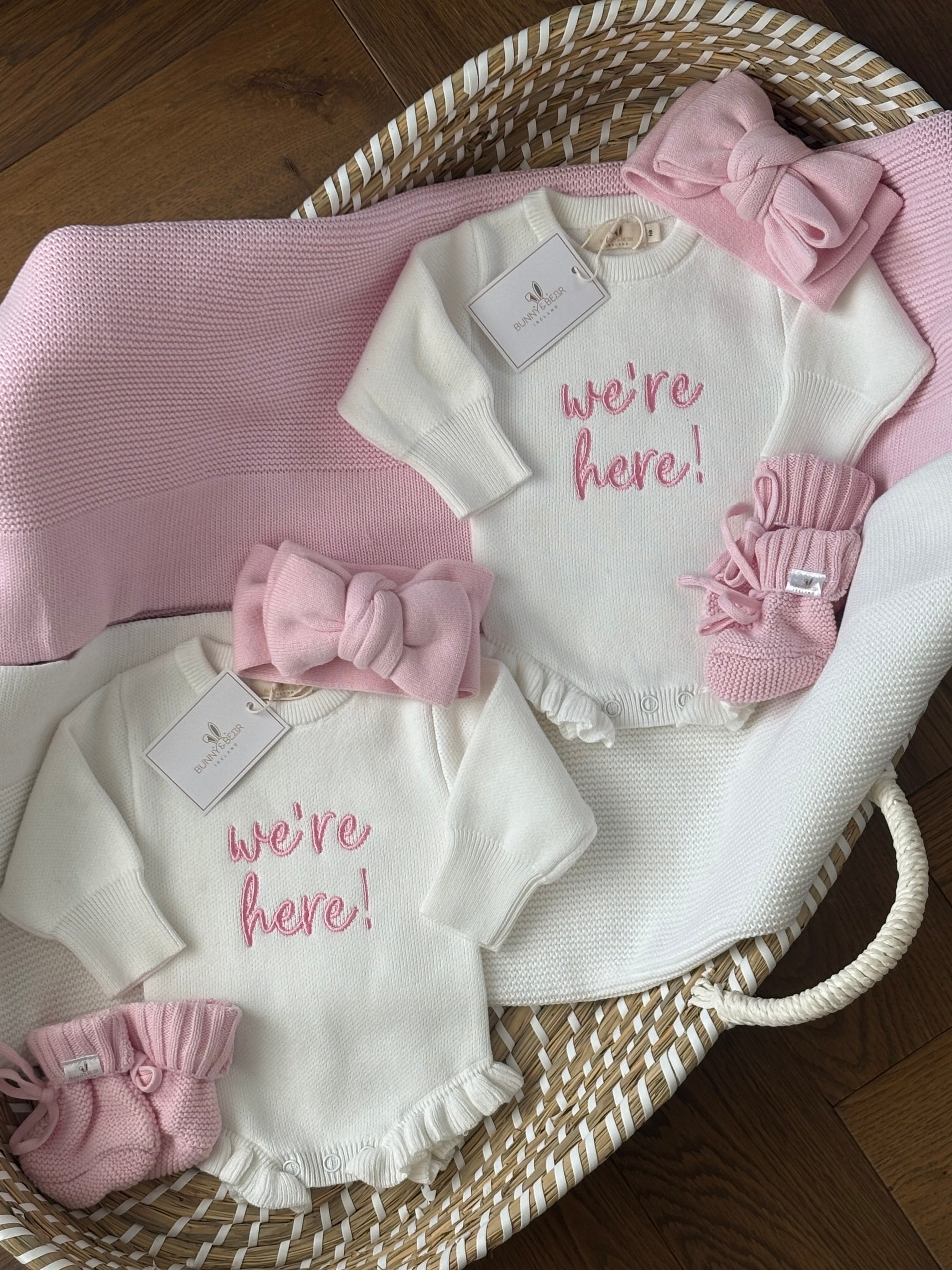 Coloured Twin Birth Announcement Set (Colour Options & Personalisation Available)