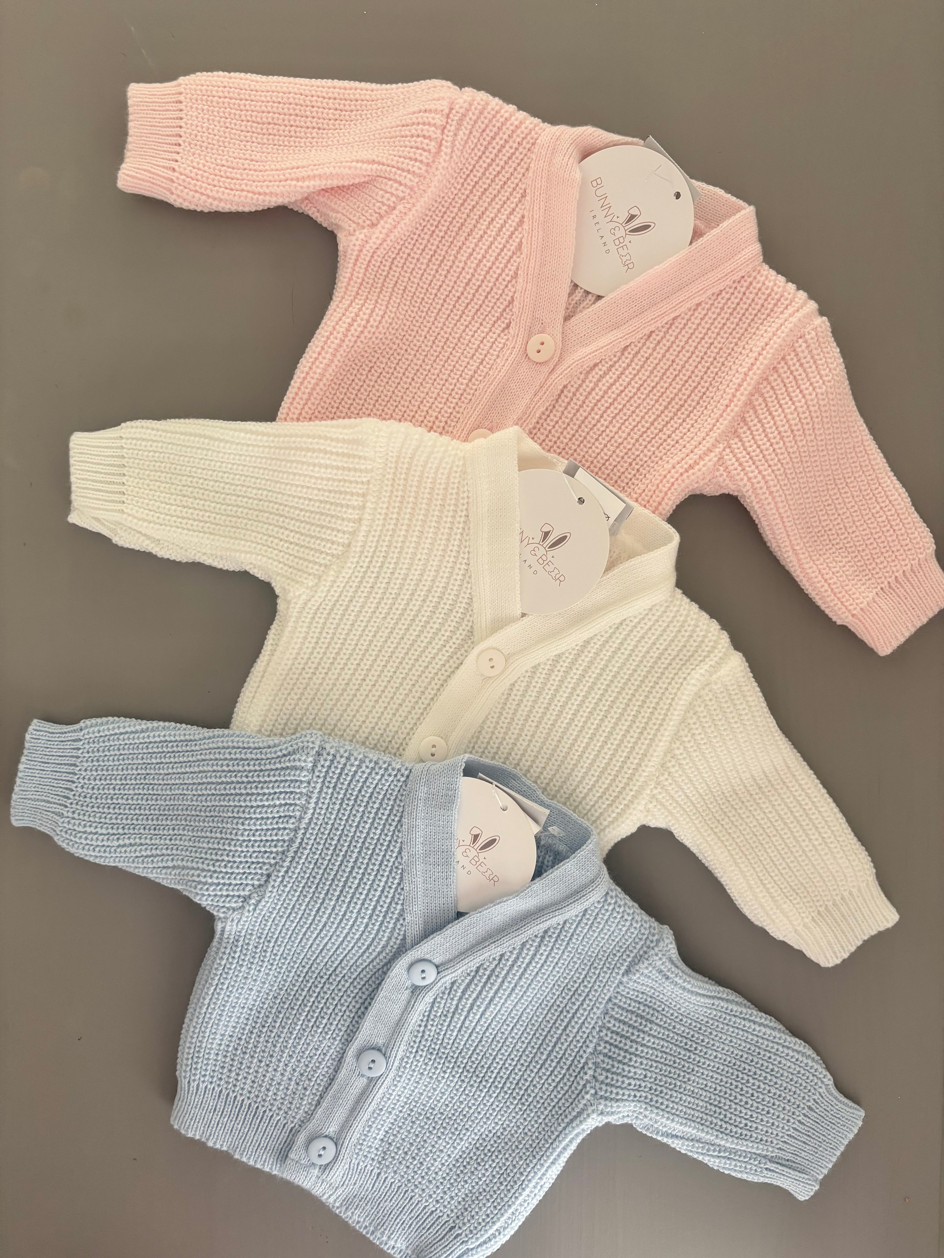 Knitted Ribbed Premature Baby Cardigan